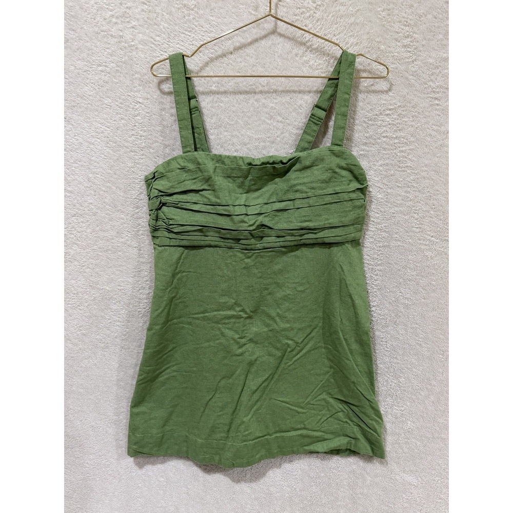 Abercrombie & Fitch Emerson Skort Dress Women's XL Green Linen Blend Pleated